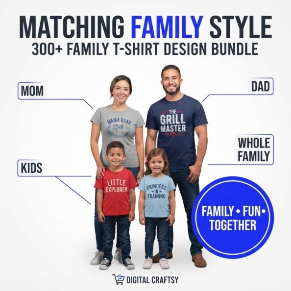 Family-Themed T-Shirt Design Collection - Image 3